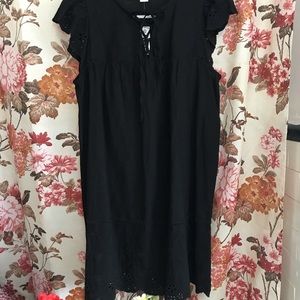 Ion navy cotton dress